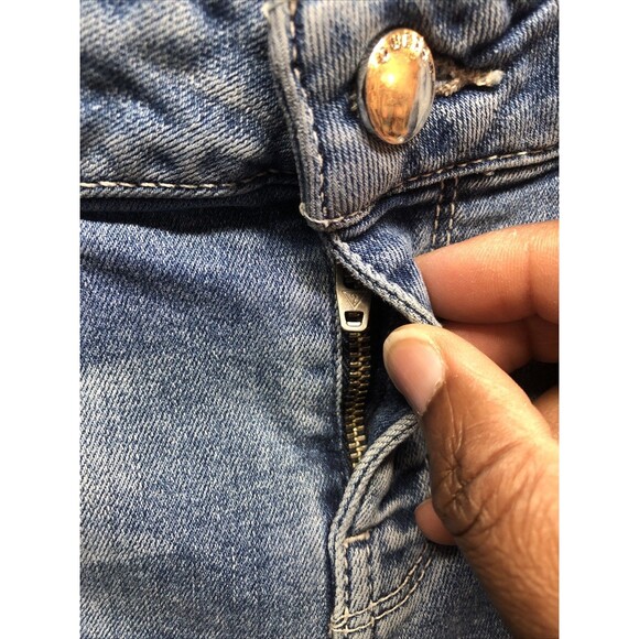 Guess Denim Jeans Size 27R Power Stretch Skinny Distressed Factory Destroyed - Picture 4 of 16